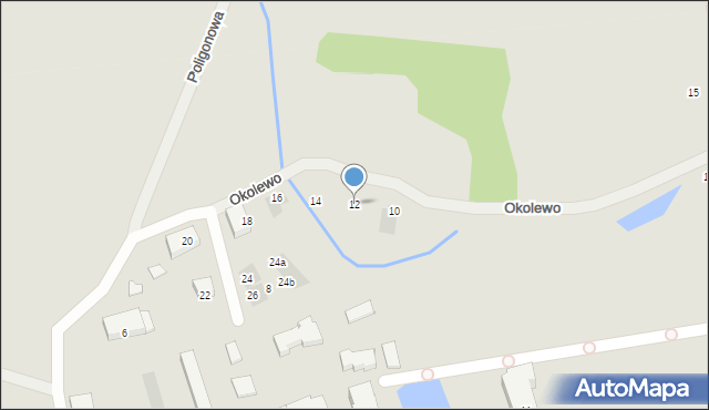 Poznań, Okolewo, 12, mapa Poznania