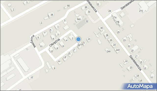 Prochowice, Okrężna, 19, mapa Prochowice