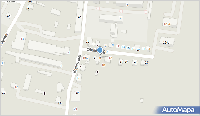 Proszowice, Okulickiego Leopolda, gen., 6, mapa Proszowice