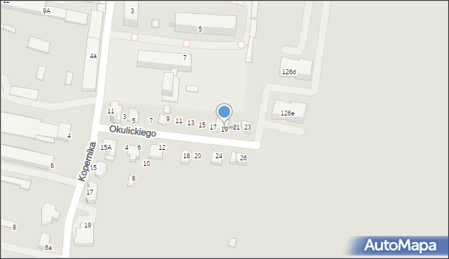 Proszowice, Okulickiego-Niedźwiadka Leopolda, gen., 19, mapa Proszowice