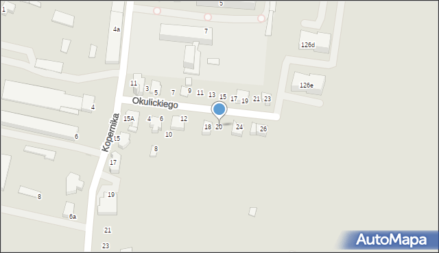 Proszowice, Okulickiego-Niedźwiadka Leopolda, gen., 20, mapa Proszowice