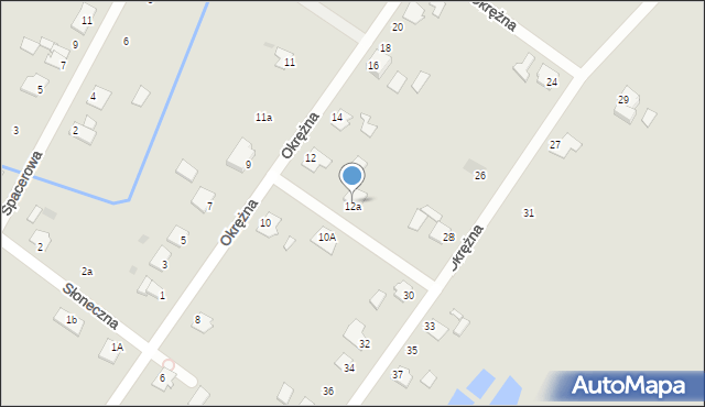 Pruszcz, Okrężna, 12a, mapa Pruszcz