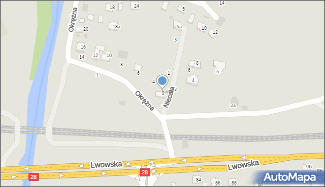 Przemyśl, Okrężna, 2, mapa Przemyśla