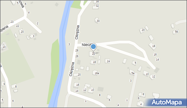 Przemyśl, Okrężna, 22, mapa Przemyśla