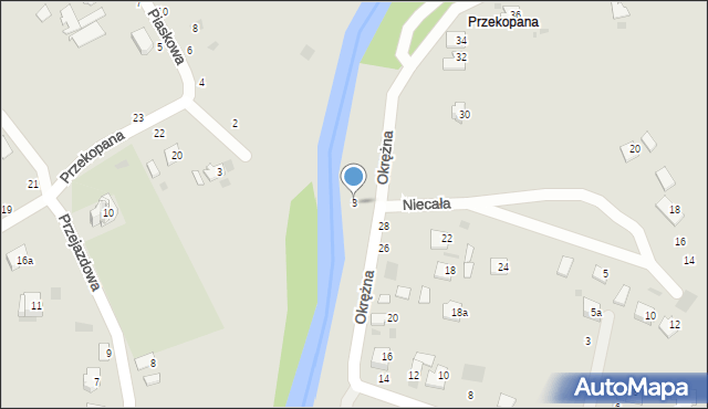 Przemyśl, Okrężna, 3, mapa Przemyśla