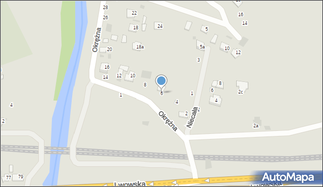 Przemyśl, Okrężna, 6, mapa Przemyśla