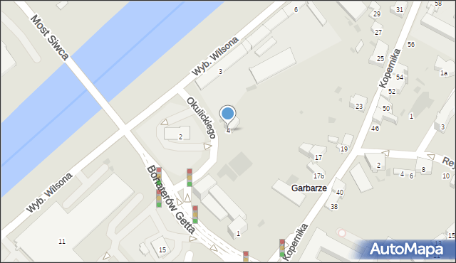 Przemyśl, Okulickiego-Niedźwiadka Leopolda, gen., 4, mapa Przemyśla