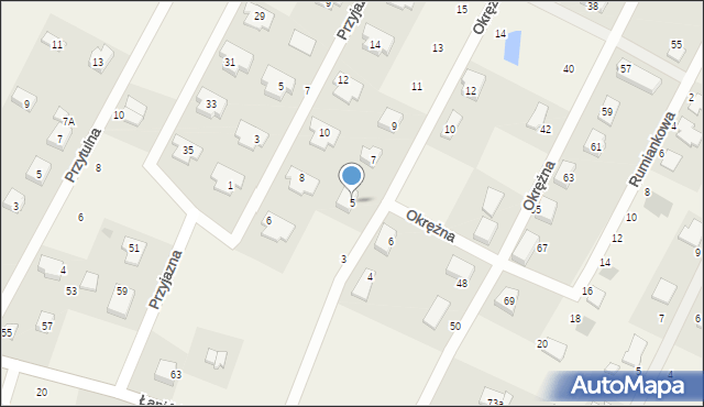 Przyjaźń, Okrężna, 5, mapa Przyjaźń