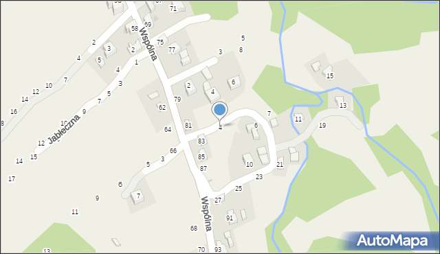 Przyłęków, Okrężna, 4, mapa Przyłęków