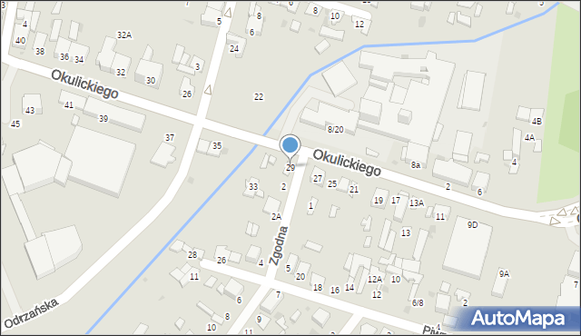 Radom, Okulickiego-Niedźwiadka Leopolda, gen., 29, mapa Radomia