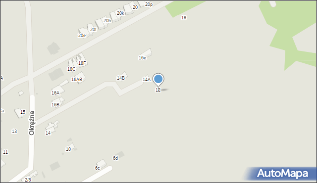 Radom, Okrężna, 12, mapa Radomia
