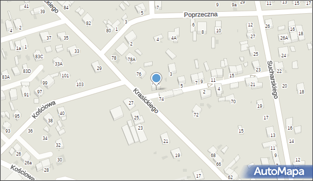 Radomsko, Okulickiego-Niedźwiadka Leopolda, gen., 1, mapa Radomsko