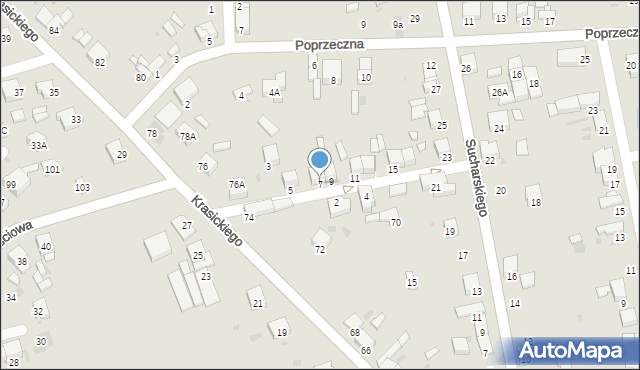 Radomsko, Okulickiego-Niedźwiadka Leopolda, gen., 7, mapa Radomsko