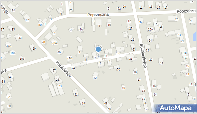 Radomsko, Okulickiego-Niedźwiadka Leopolda, gen., 9, mapa Radomsko