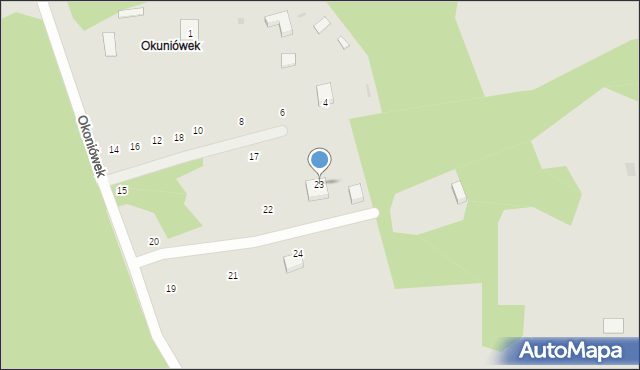 Rajgród, Okoniówek, 23, mapa Rajgród