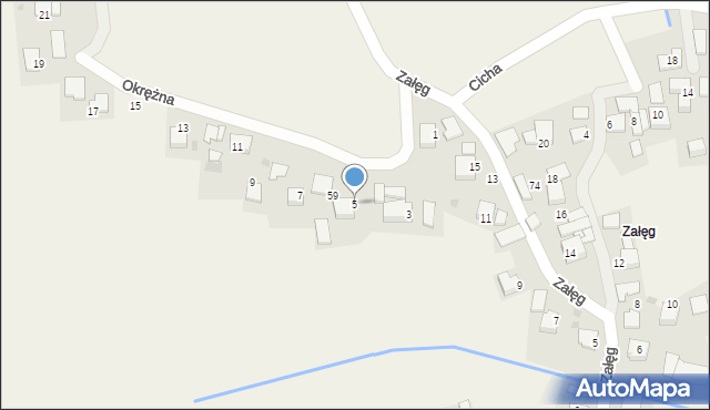 Rusocice, Okrężna, 5, mapa Rusocice