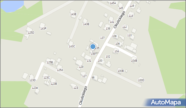 Rybnik, Okulickiego Leopolda, gen., 133, mapa Rybnika