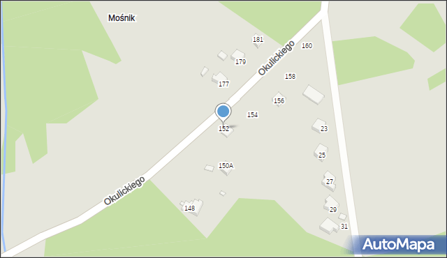Rybnik, Okulickiego Leopolda, gen., 152, mapa Rybnika