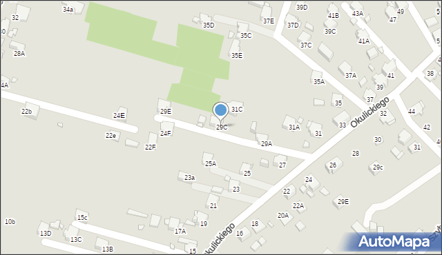 Rybnik, Okulickiego Leopolda, gen., 29C, mapa Rybnika