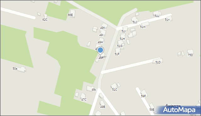 Rybnik, Okulickiego Leopolda, gen., 49F, mapa Rybnika