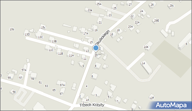 Rybnik, Okulickiego Leopolda, gen., 10, mapa Rybnika