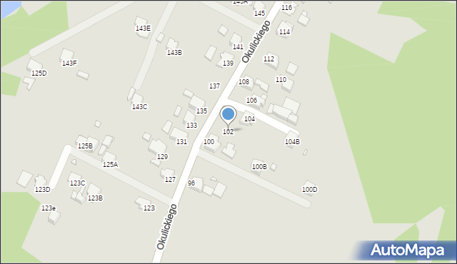 Rybnik, Okulickiego Leopolda, gen., 102, mapa Rybnika