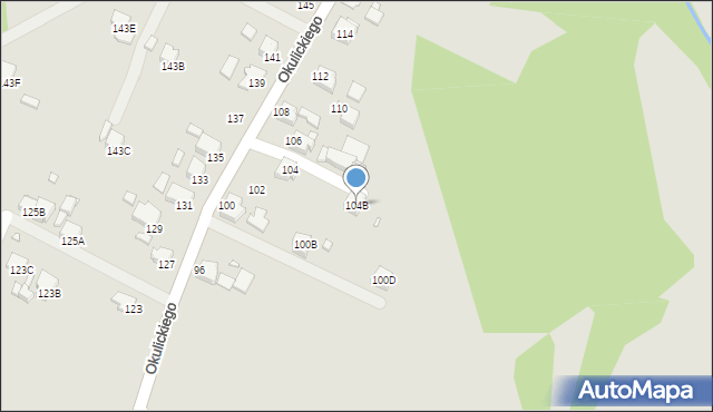 Rybnik, Okulickiego Leopolda, gen., 104B, mapa Rybnika