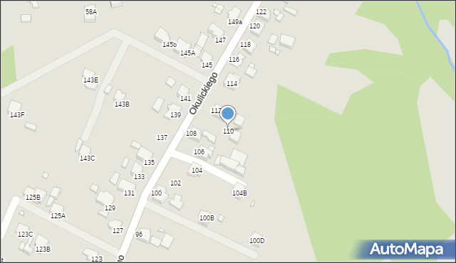 Rybnik, Okulickiego Leopolda, gen., 110, mapa Rybnika