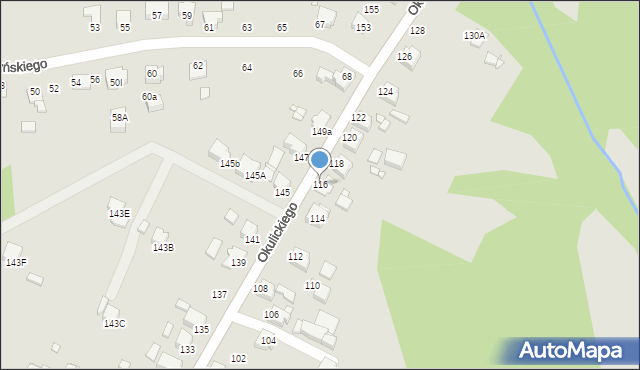 Rybnik, Okulickiego Leopolda, gen., 116, mapa Rybnika