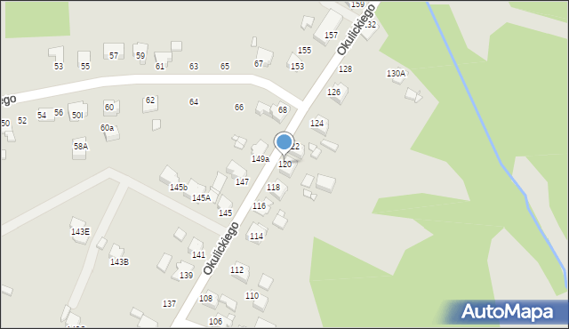 Rybnik, Okulickiego Leopolda, gen., 120, mapa Rybnika