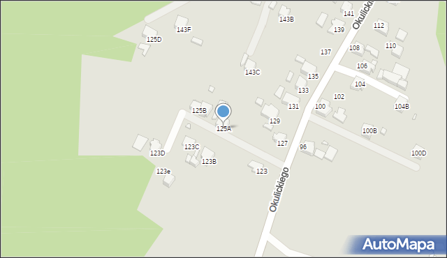 Rybnik, Okulickiego Leopolda, gen., 125A, mapa Rybnika