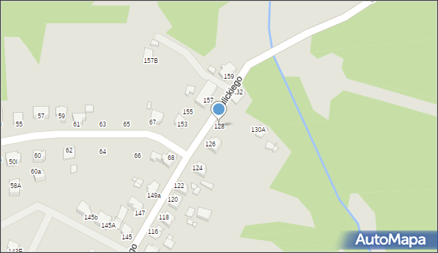 Rybnik, Okulickiego Leopolda, gen., 128, mapa Rybnika