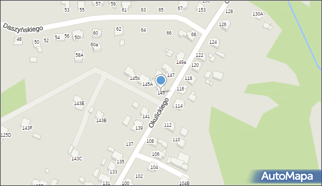 Rybnik, Okulickiego Leopolda, gen., 145, mapa Rybnika