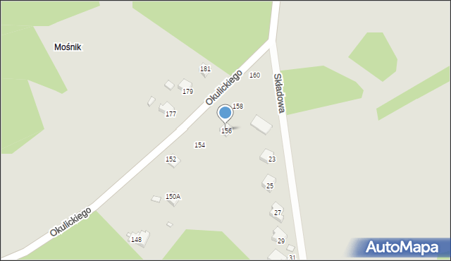 Rybnik, Okulickiego Leopolda, gen., 156, mapa Rybnika