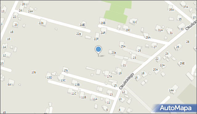 Rybnik, Okulickiego Leopolda, gen., 21b, mapa Rybnika