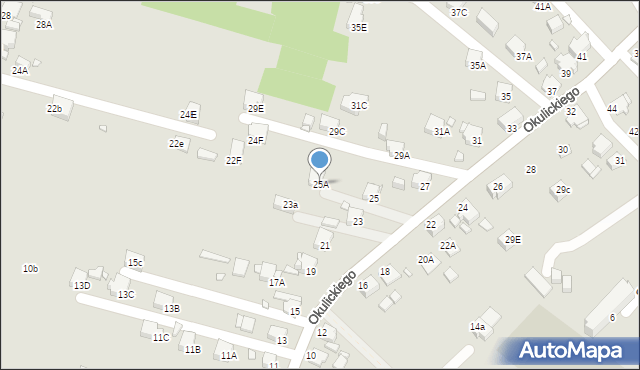 Rybnik, Okulickiego Leopolda, gen., 25A, mapa Rybnika