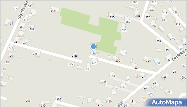 Rybnik, Okulickiego Leopolda, gen., 29E, mapa Rybnika