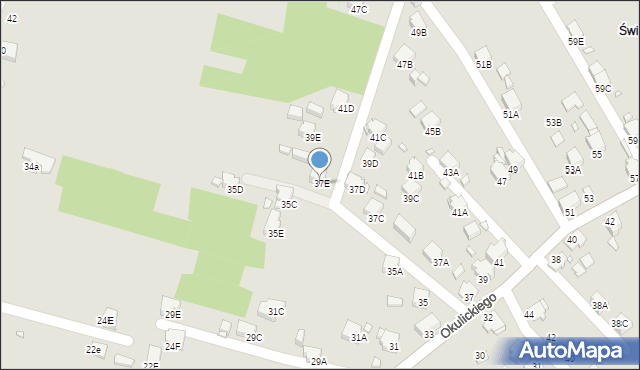 Rybnik, Okulickiego Leopolda, gen., 37E, mapa Rybnika