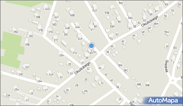 Rybnik, Okulickiego Leopolda, gen., 41, mapa Rybnika