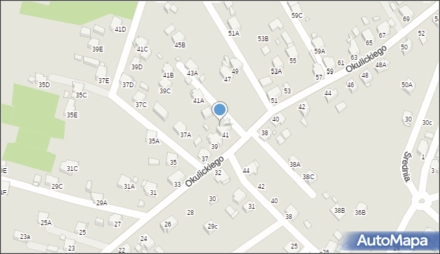 Rybnik, Okulickiego Leopolda, gen., 41aa, mapa Rybnika