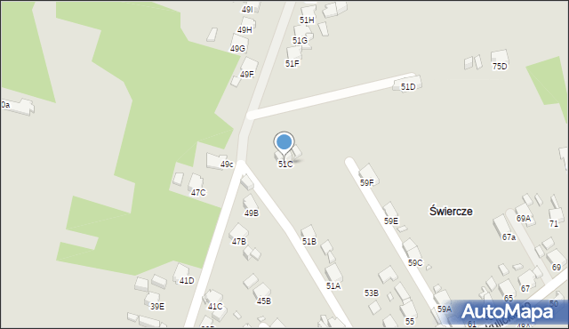 Rybnik, Okulickiego Leopolda, gen., 51C, mapa Rybnika