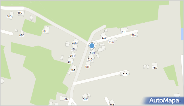 Rybnik, Okulickiego Leopolda, gen., 51H, mapa Rybnika