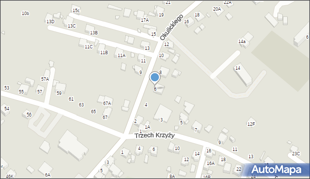 Rybnik, Okulickiego Leopolda, gen., 6, mapa Rybnika