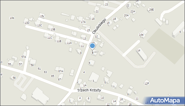 Rybnik, Okulickiego Leopolda, gen., 8, mapa Rybnika