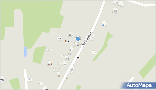 Rybnik, Okulickiego Leopolda, gen., 99, mapa Rybnika