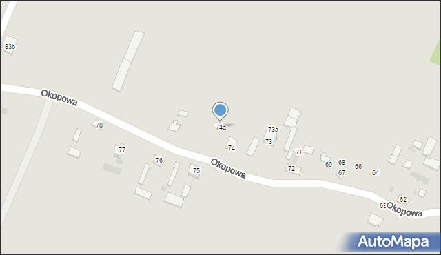 Ryki, Okopowa, 74a, mapa Ryki