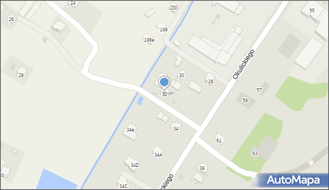 Sanok, Okulickiego-Niedźwiadka Leopolda, gen., 32, mapa Sanok
