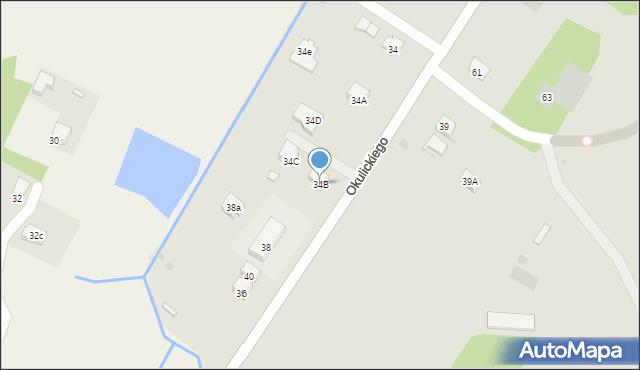 Sanok, Okulickiego-Niedźwiadka Leopolda, gen., 34B, mapa Sanok