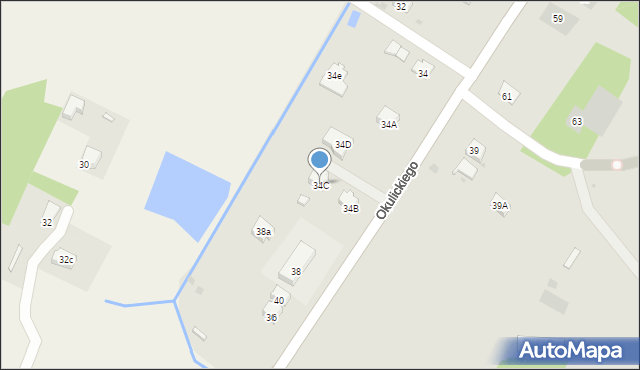 Sanok, Okulickiego-Niedźwiadka Leopolda, gen., 34C, mapa Sanok