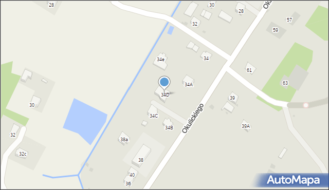 Sanok, Okulickiego-Niedźwiadka Leopolda, gen., 34D, mapa Sanok